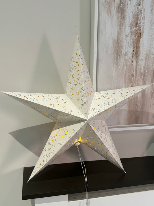 Large LED Hanging Paper Star 60cm