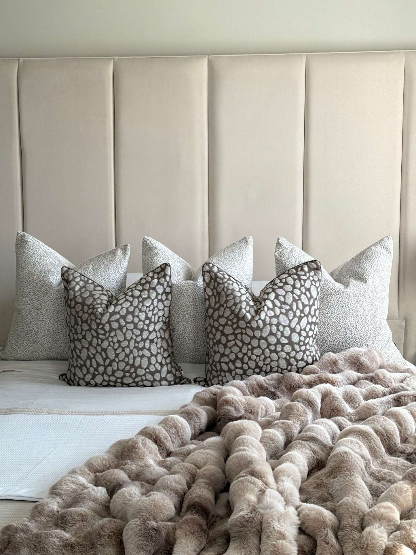 Bingham Cream Large Cushion 22"