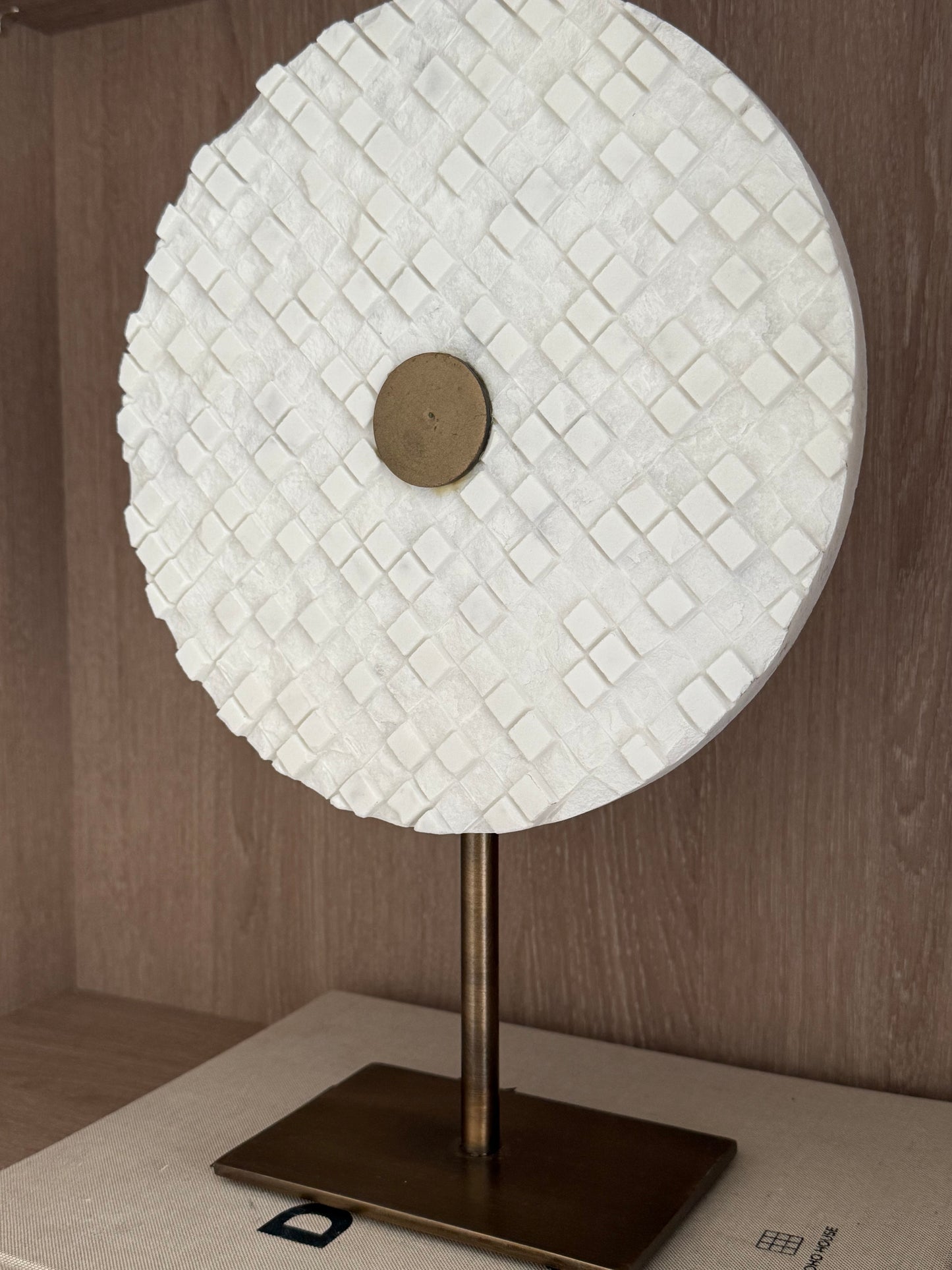 YVO White Marble & Antique Bronze Sculpture