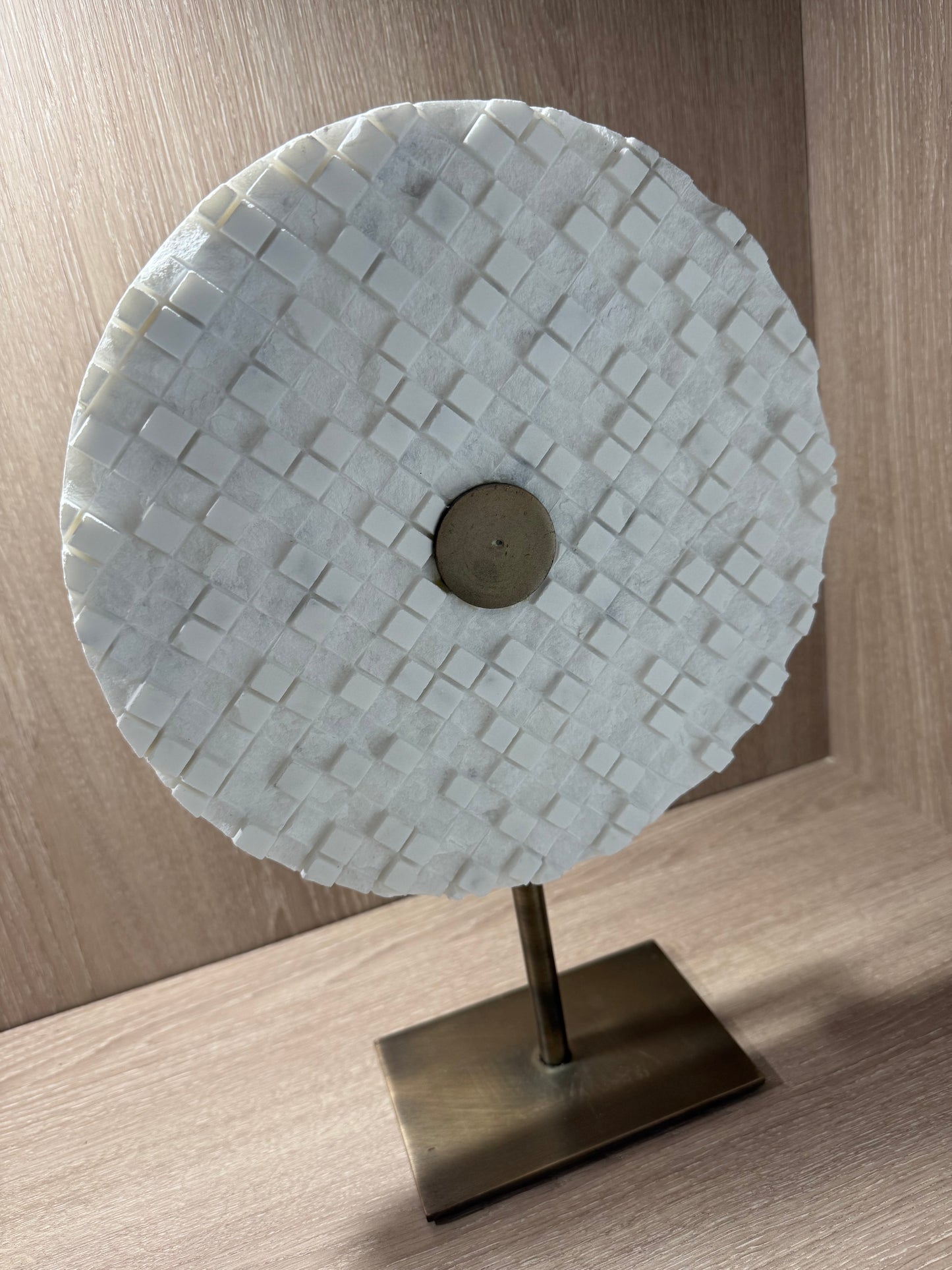 YVO White Marble & Antique Bronze Sculpture