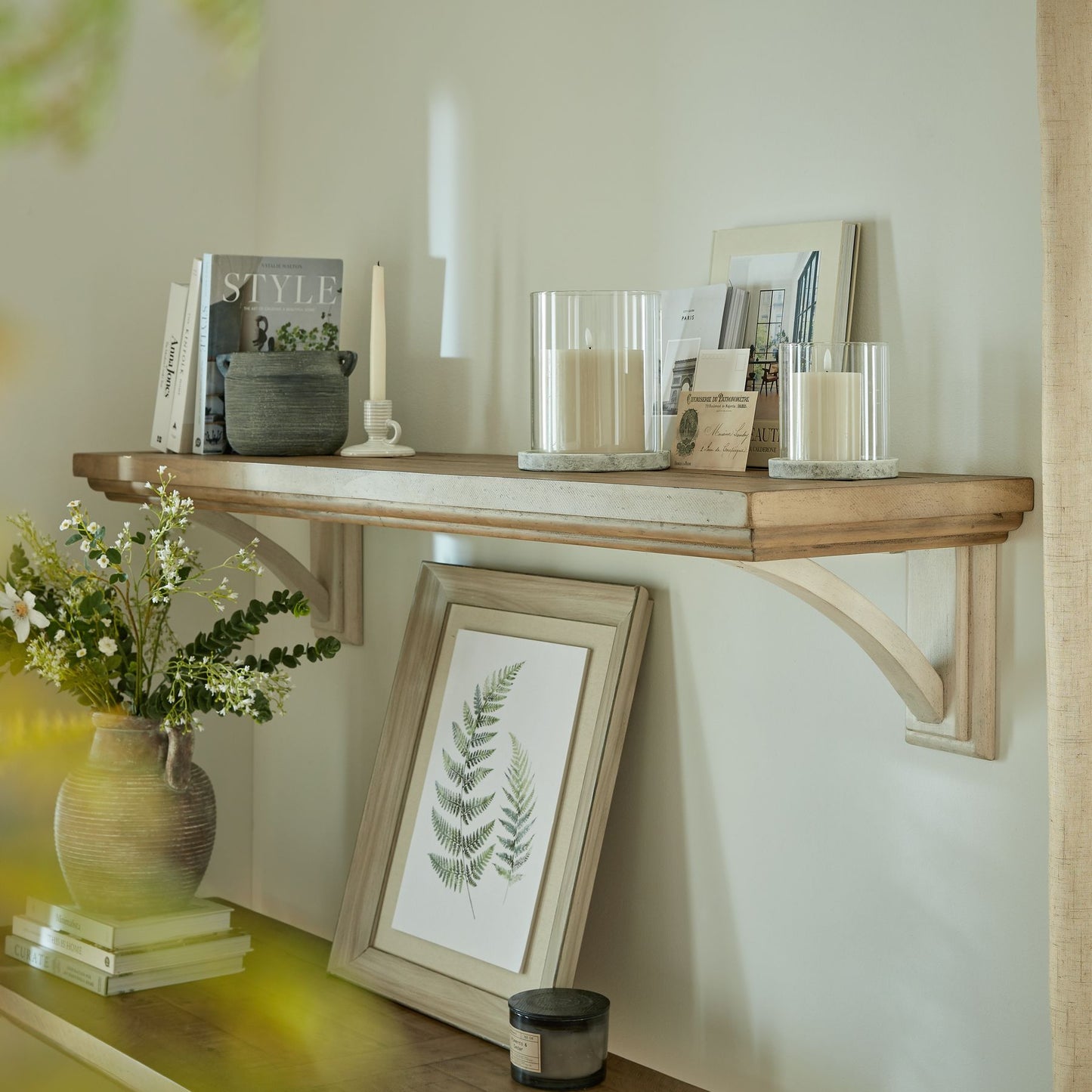 Medium Stone Hurricane Candle Holder