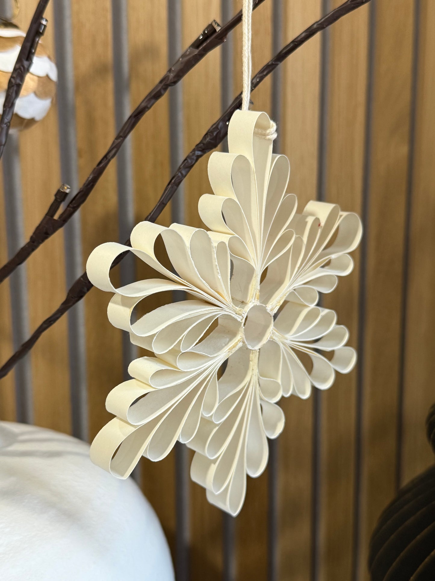 White Paper Snowflake Decoration