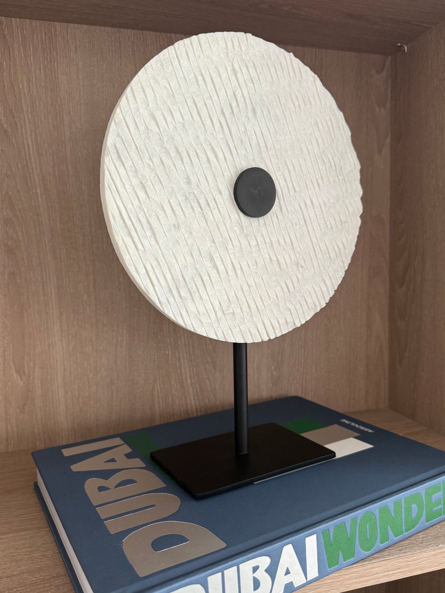 YFKE White Marble & Black Sculpture