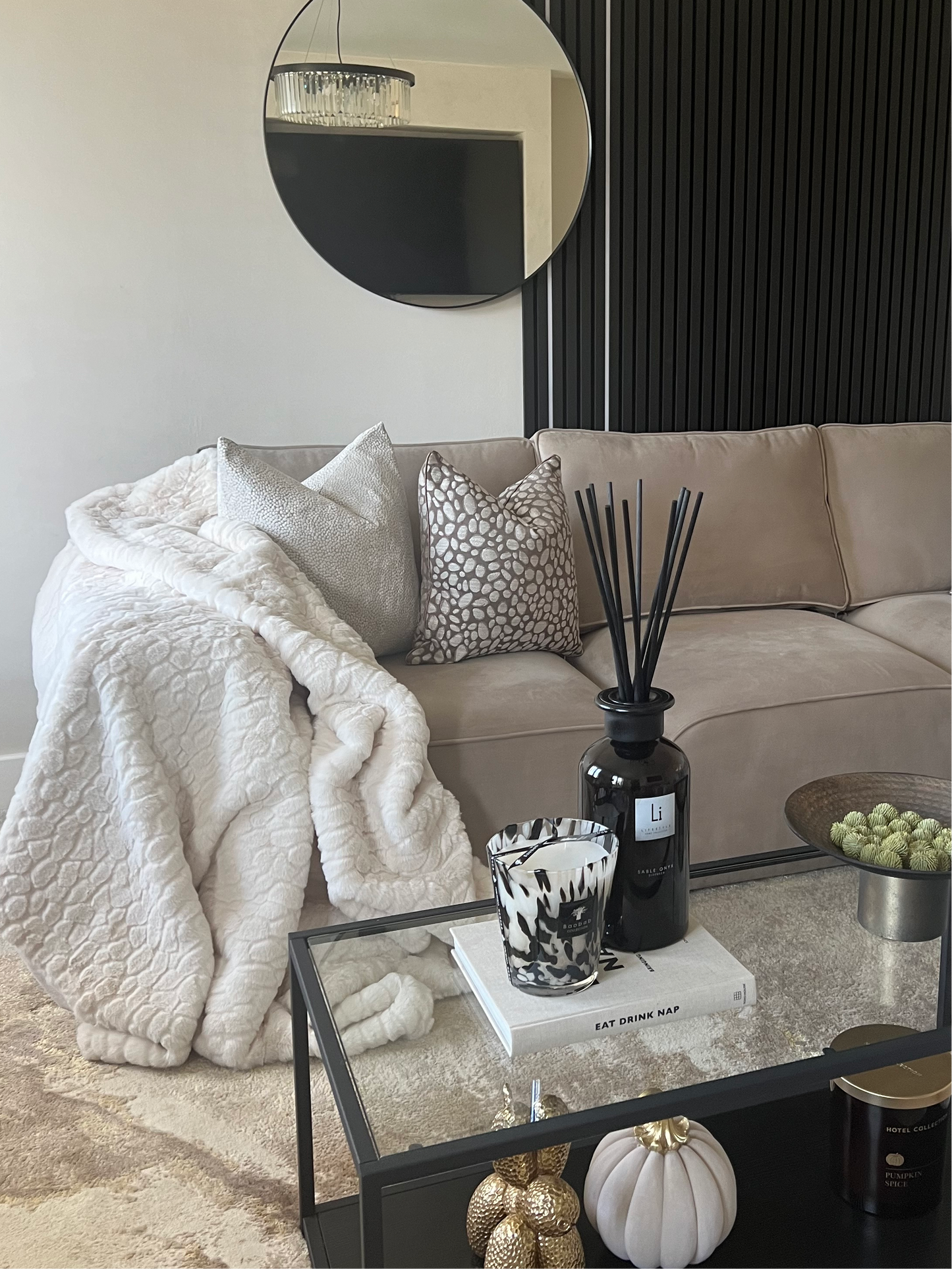 Camberwell Ivory Luxury Faux Fur Throw