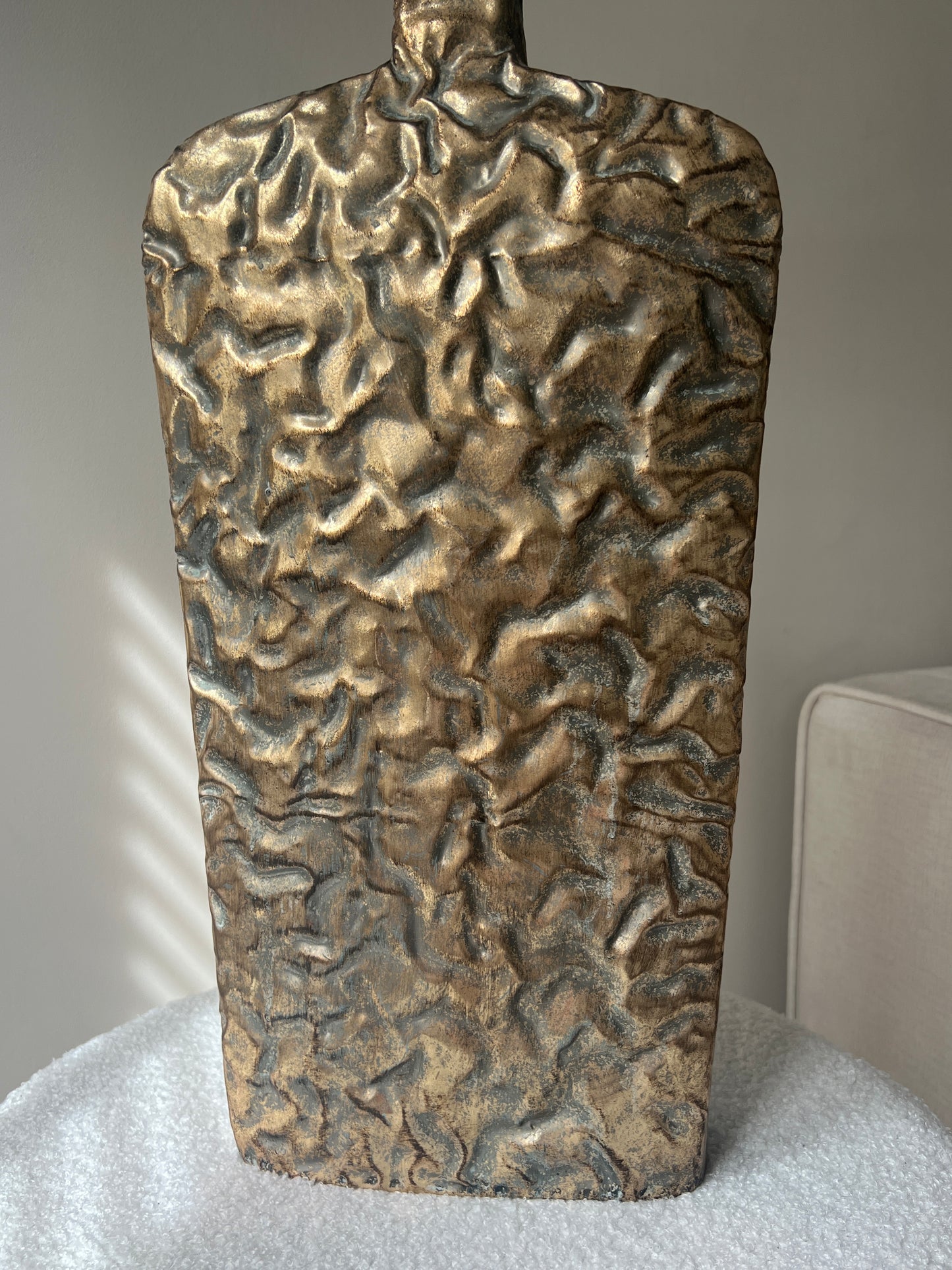 Gold Hammered Vase