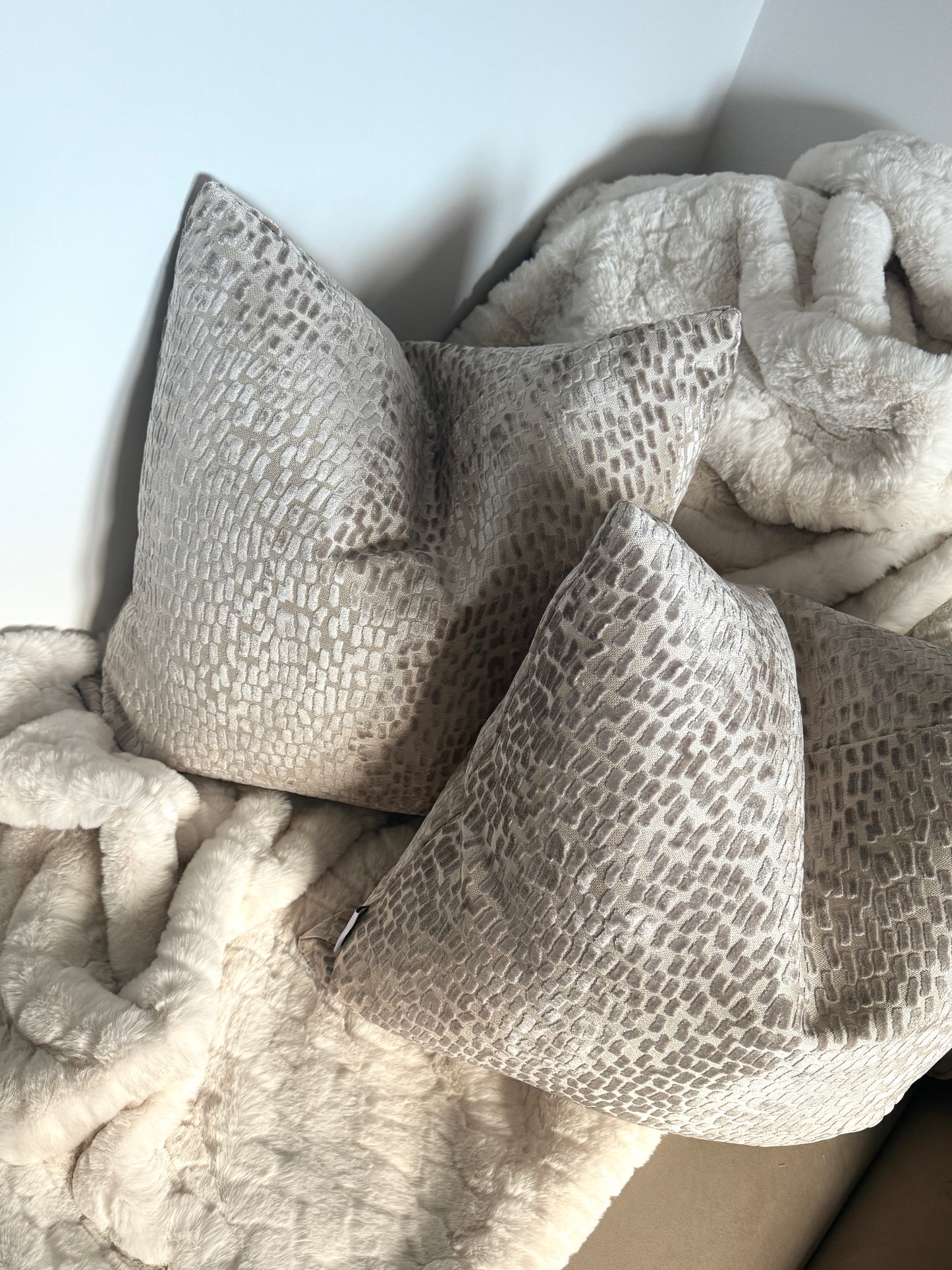 Melody Taupe Large Cushion 22”