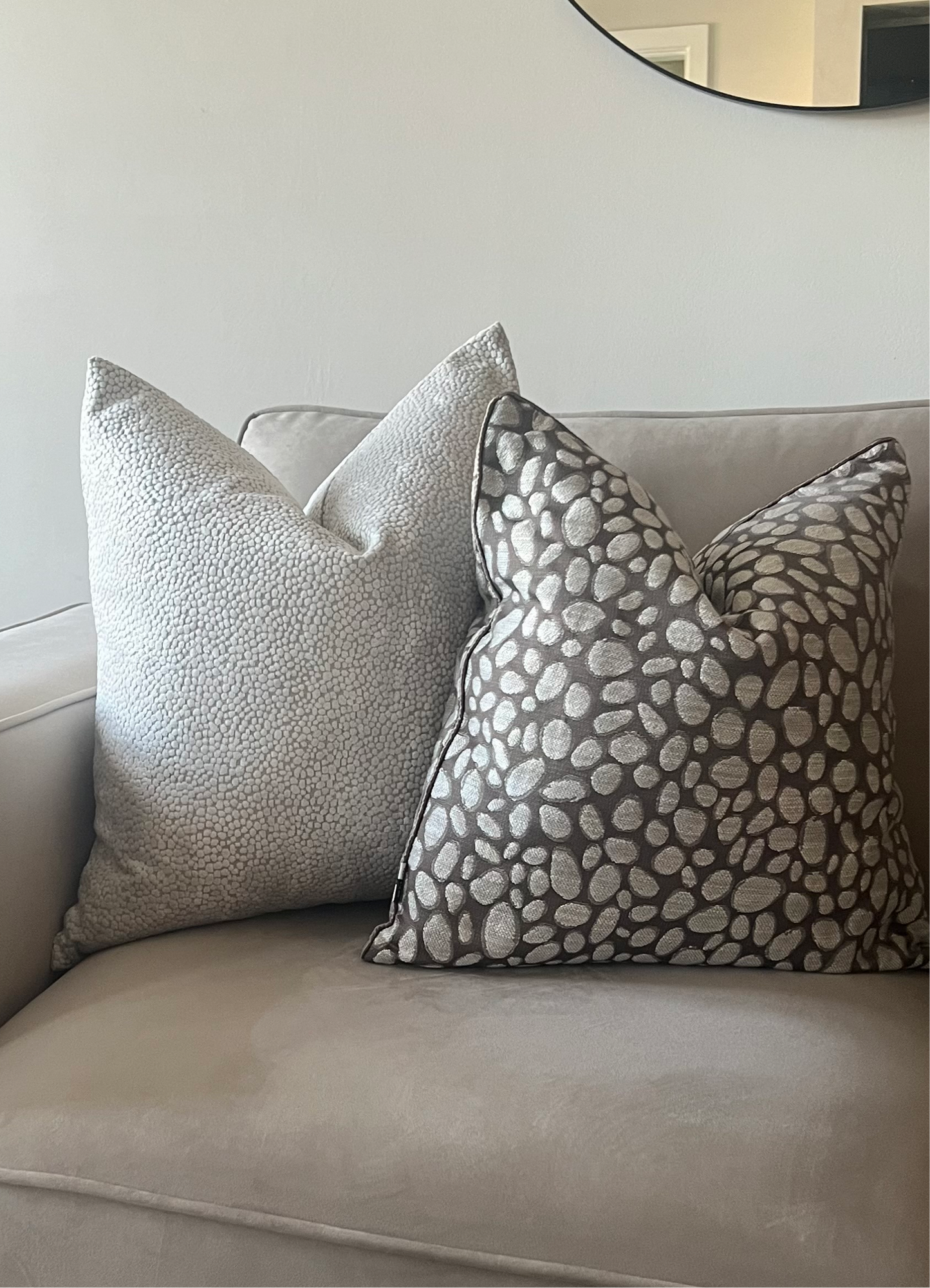 Bingham Cream Large Cushion 22"