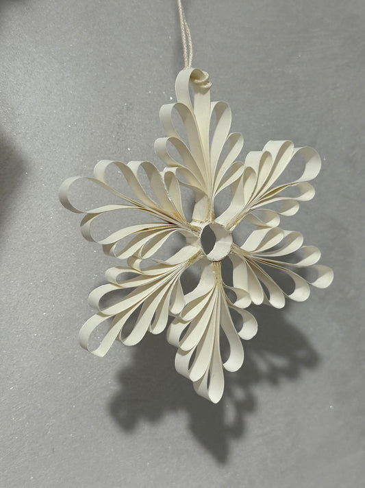 White Paper Snowflake Decoration