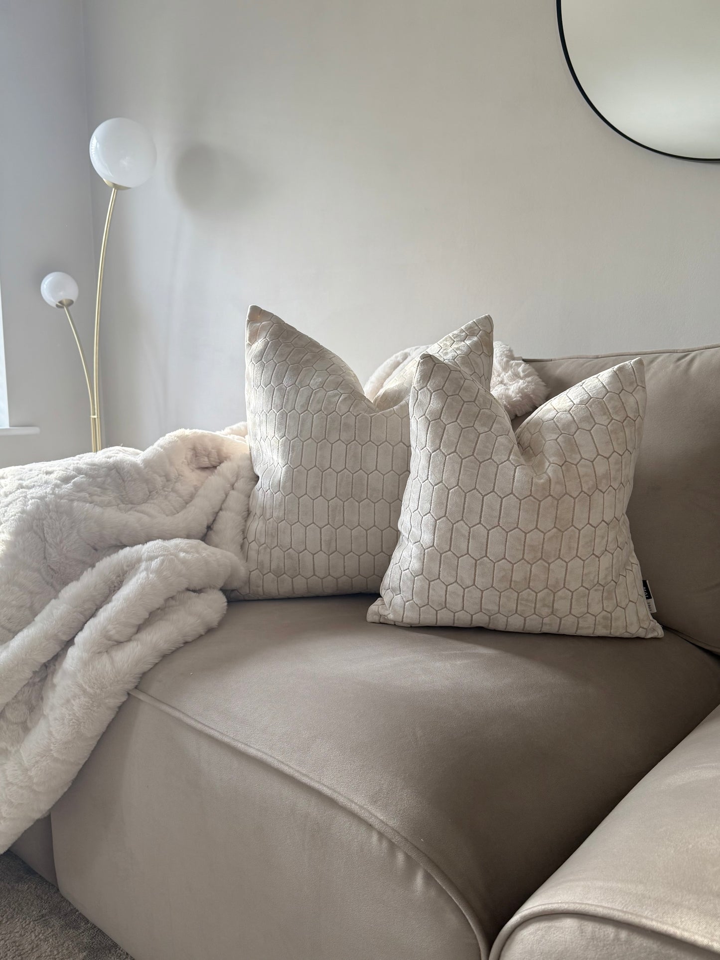 Albie Ivory Large Cushion 22"
