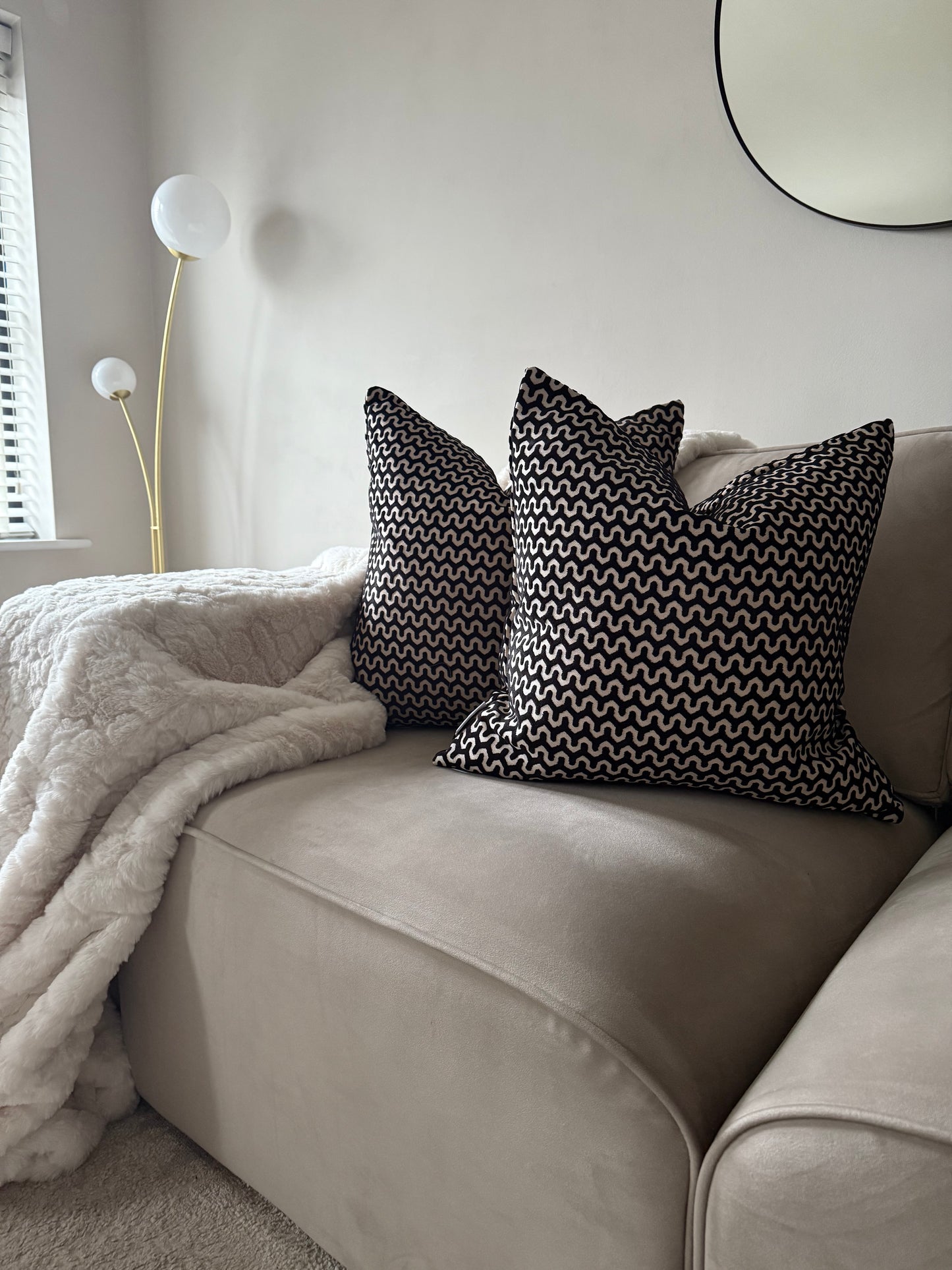 Oslo Black Large Cushion 22”