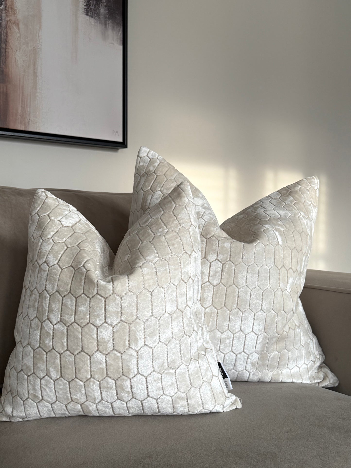 Albie Ivory Large Cushion 22"