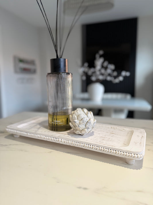 Large Beaded Mango Wood Tray