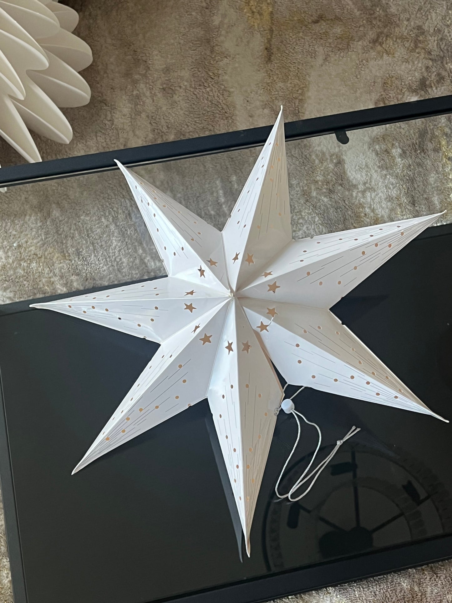 LED Hanging Paper Star Decoration 40cm
