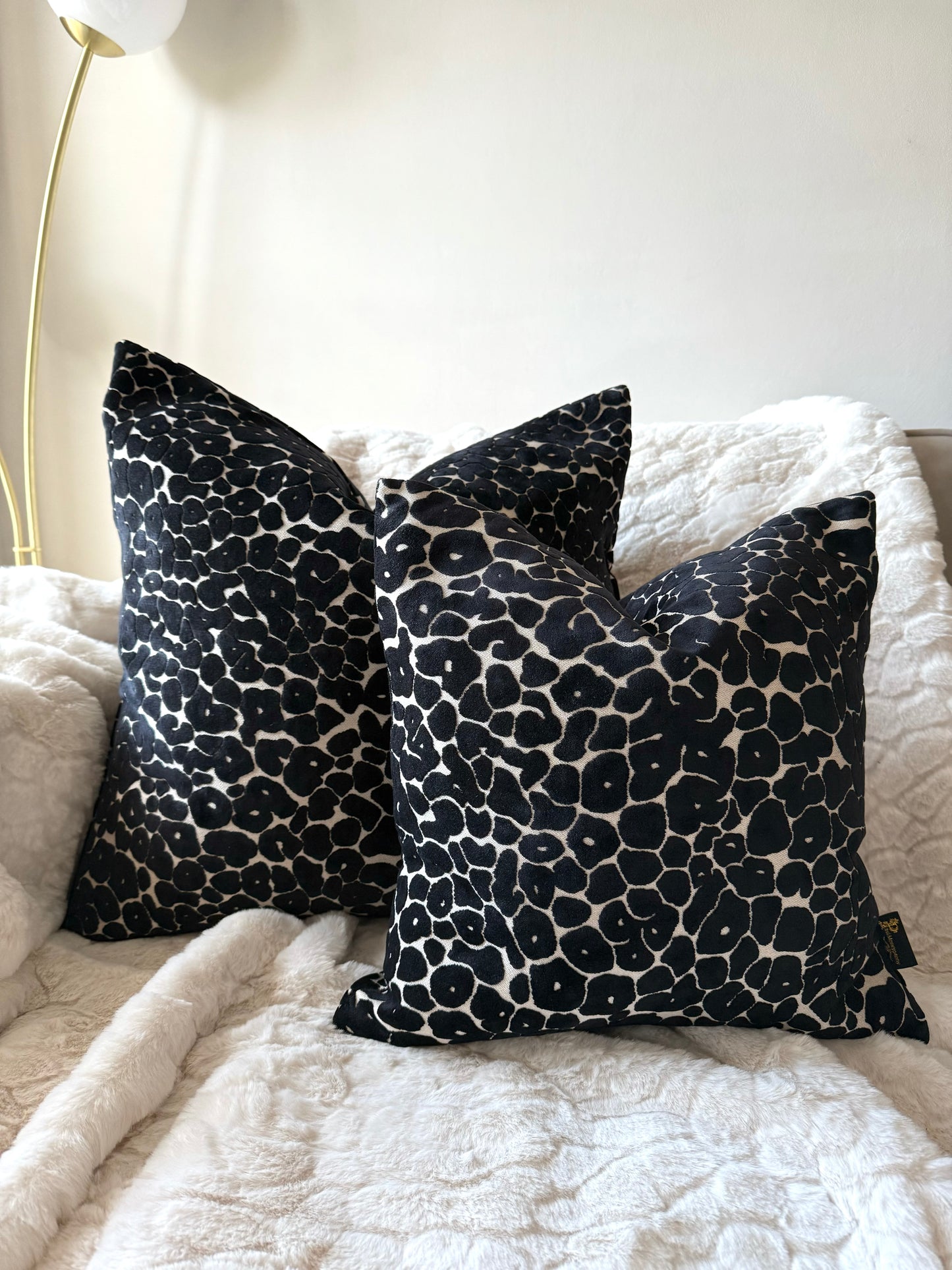 Spot On Black Large Cushion 22”