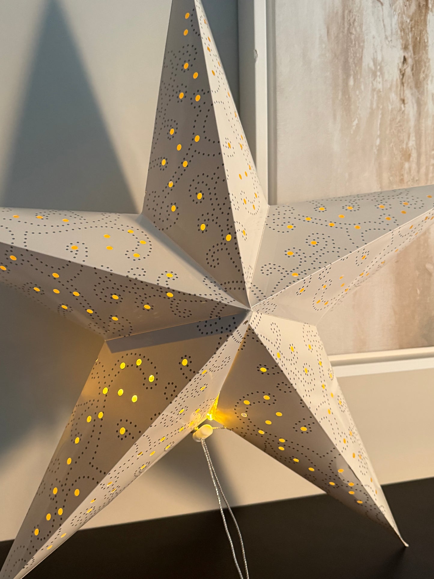 Large LED Hanging Paper Star 60cm