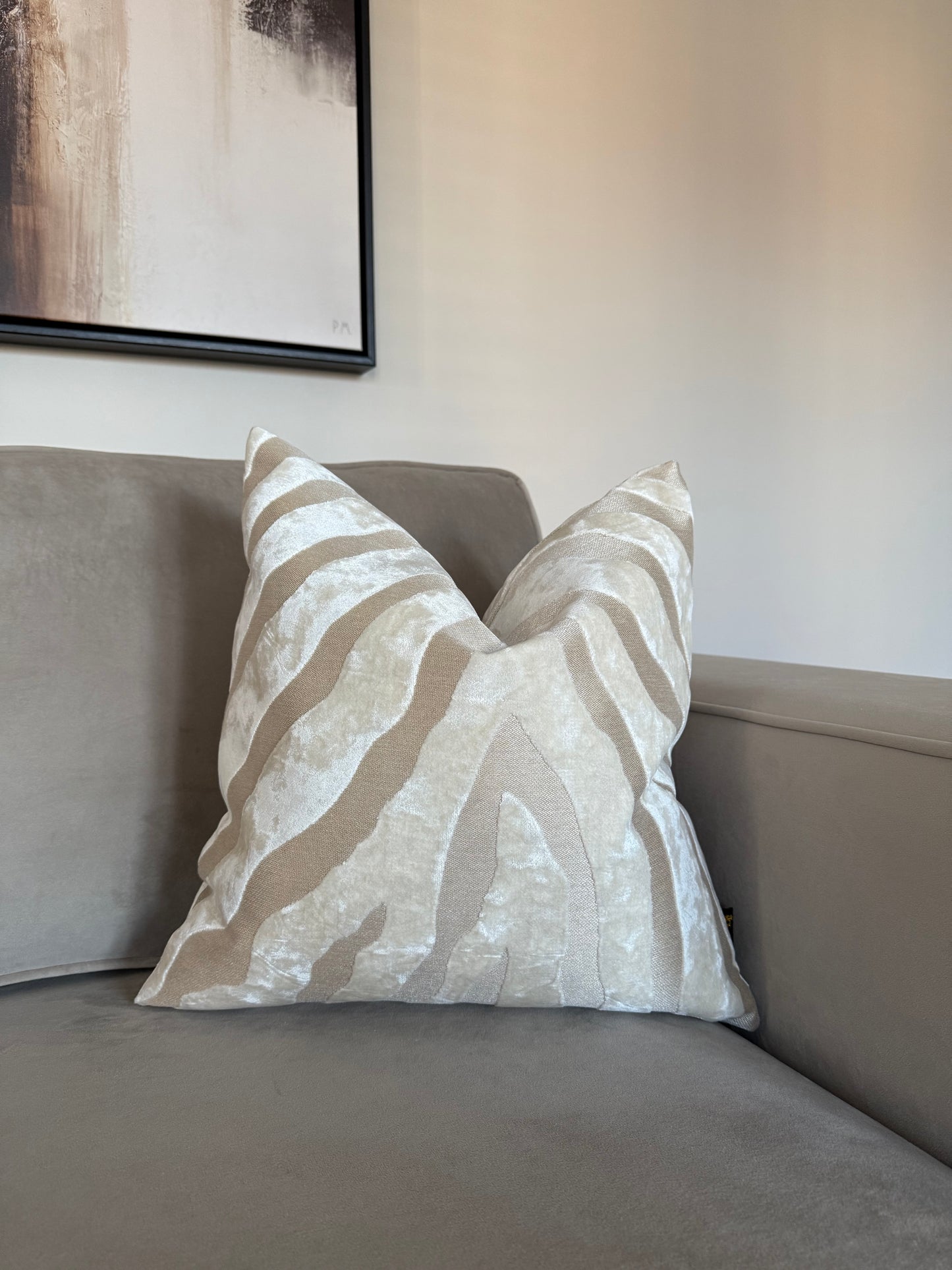 Zebedeedodah Ivory Cushion 16”