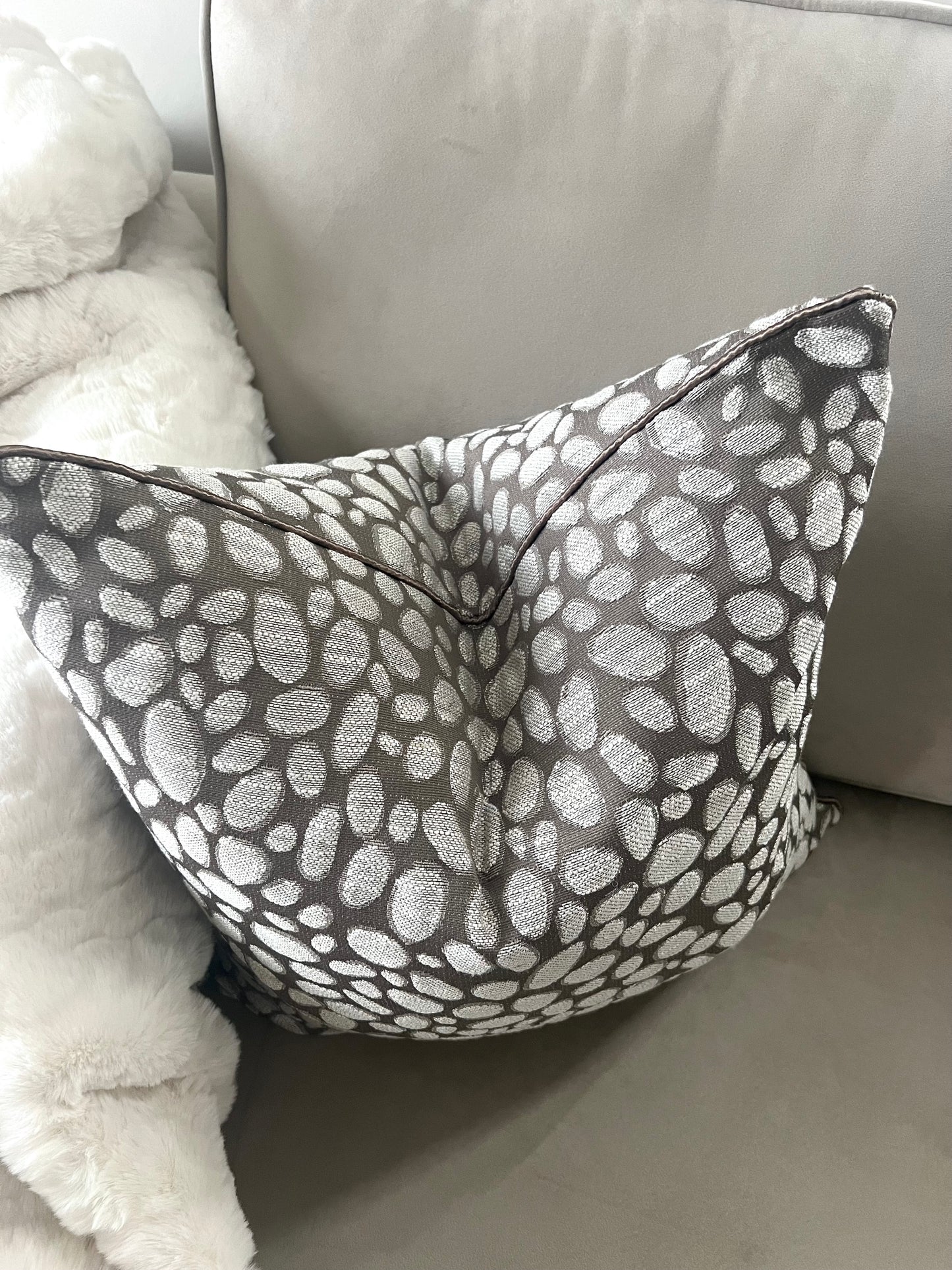 Pebbles Taupe Large Cushion 20”