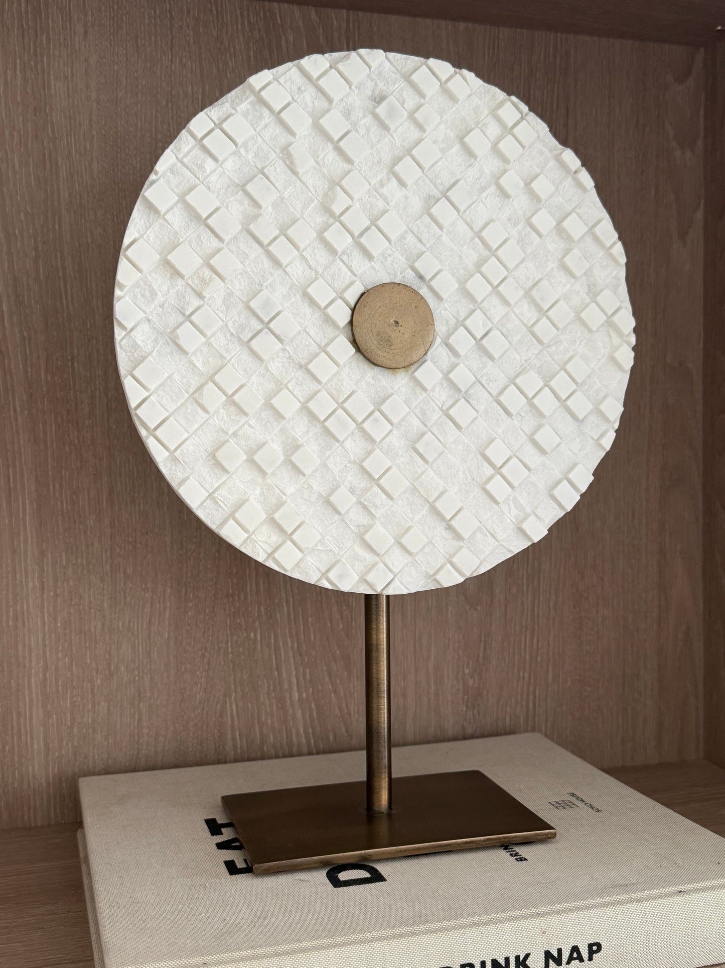 YVO White Marble & Antique Bronze Sculpture