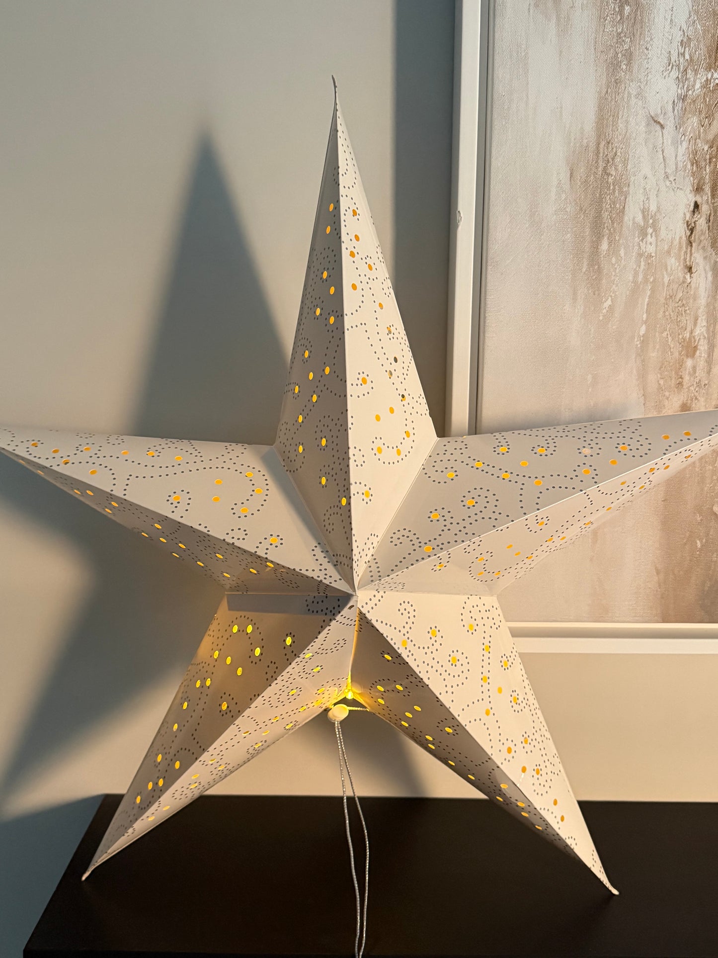 Large LED Hanging Paper Star 60cm