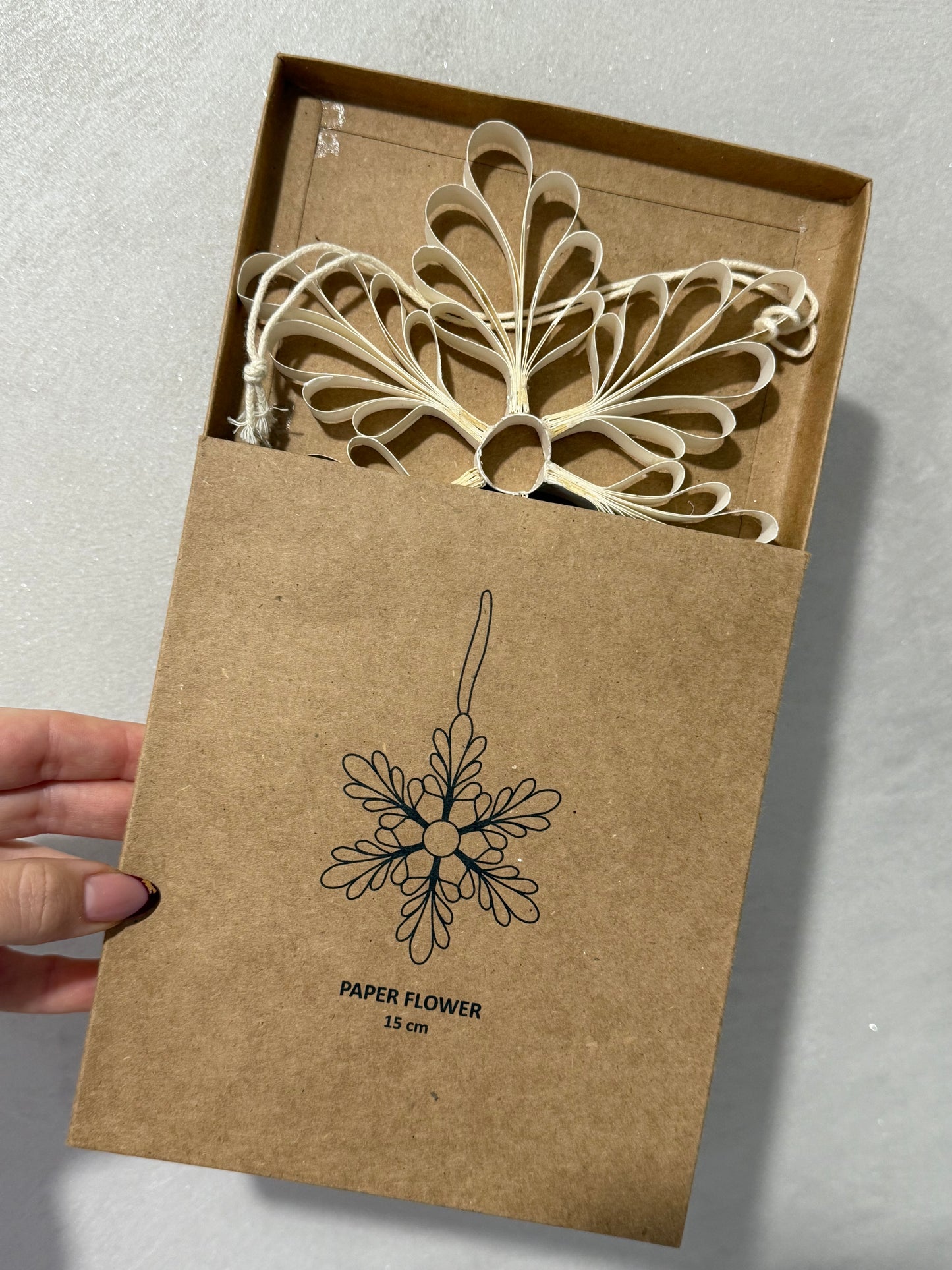 White Paper Snowflake Decoration
