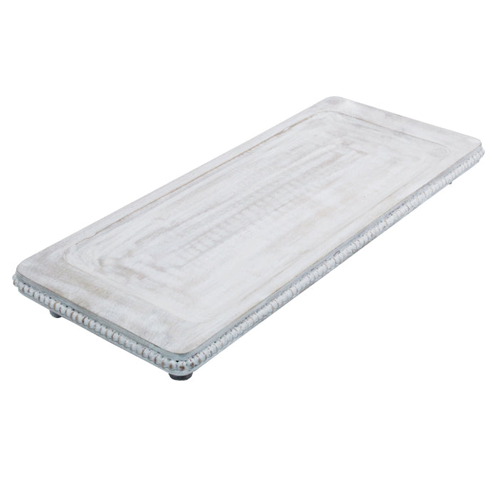 Large Beaded Mango Wood Tray