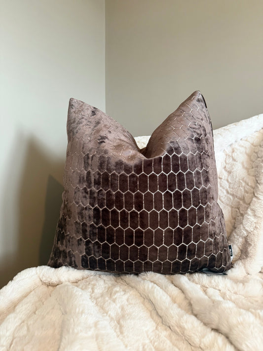 Albie Chocolate Large Cushion 22"