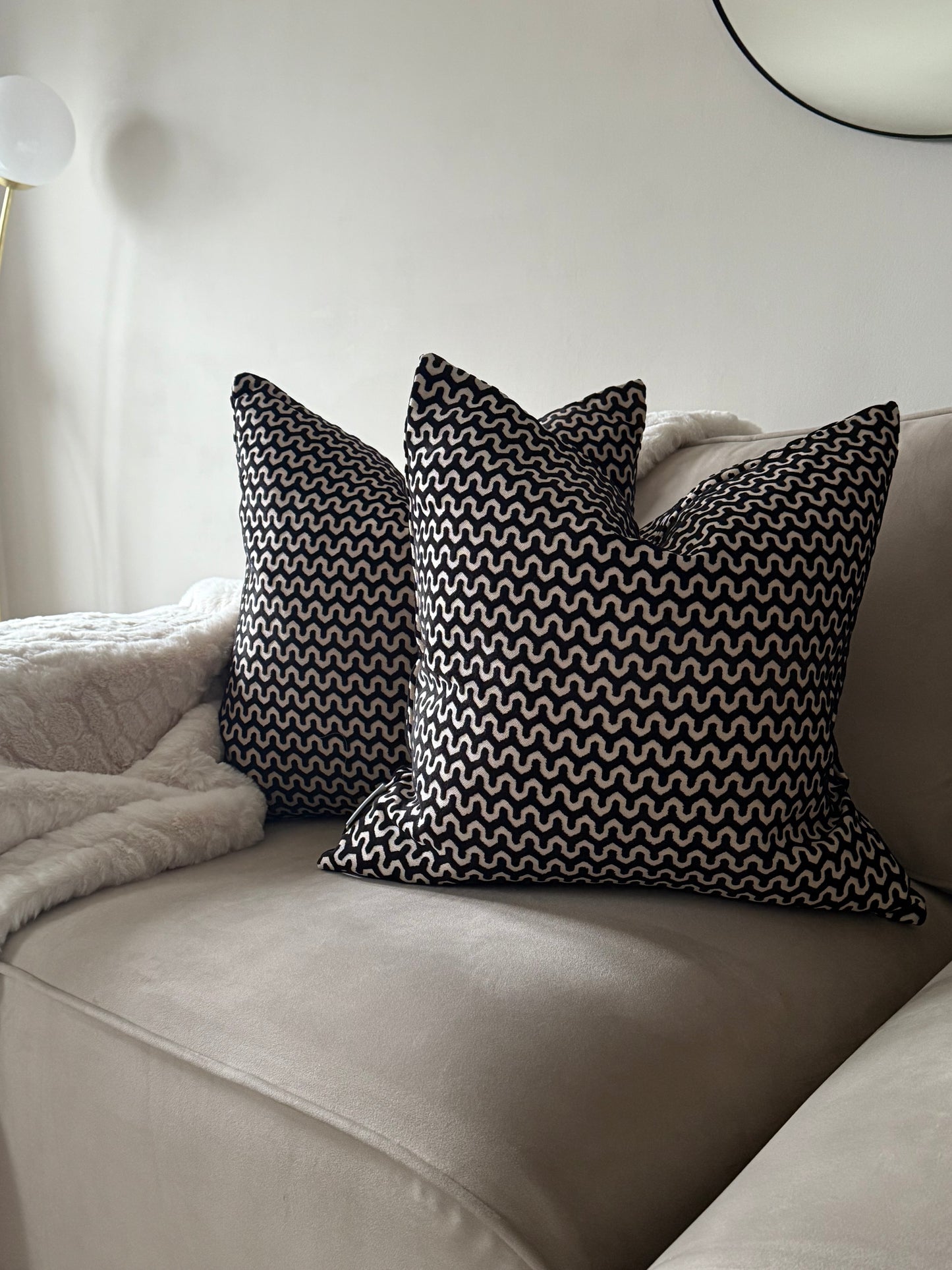 Oslo Black Large Cushion 22”