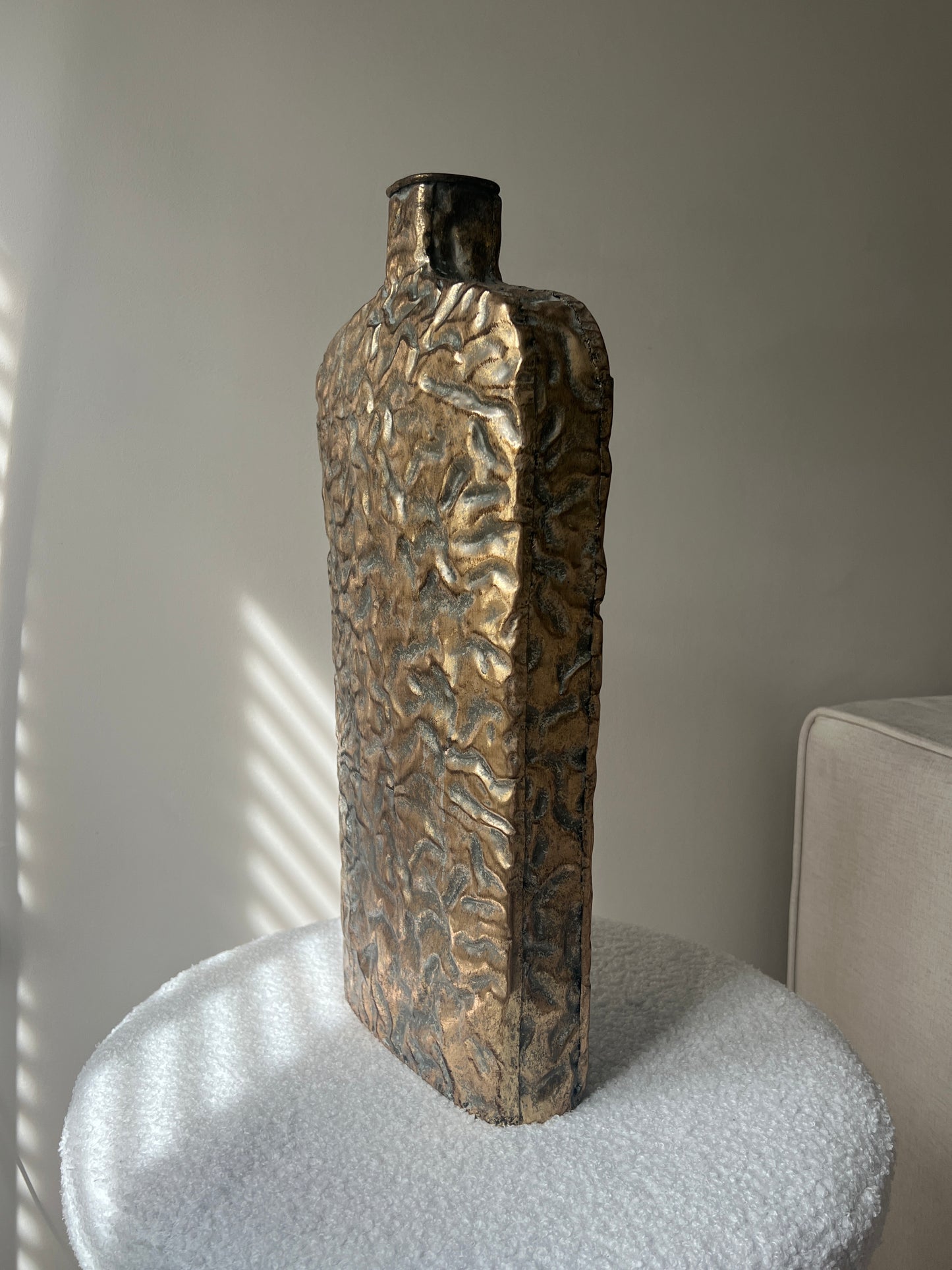 Gold Hammered Vase