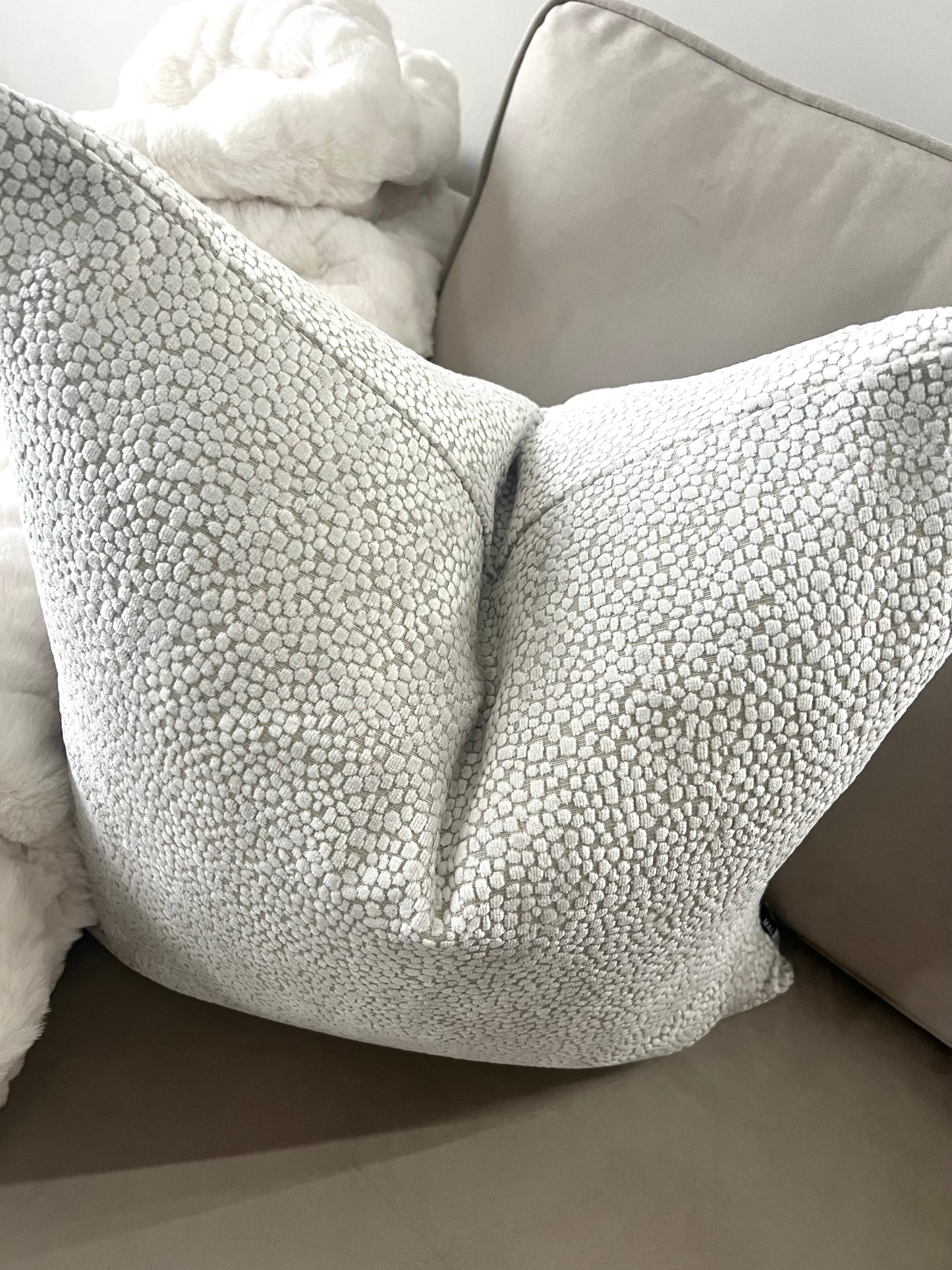 Bingham Cream Large Cushion 22"