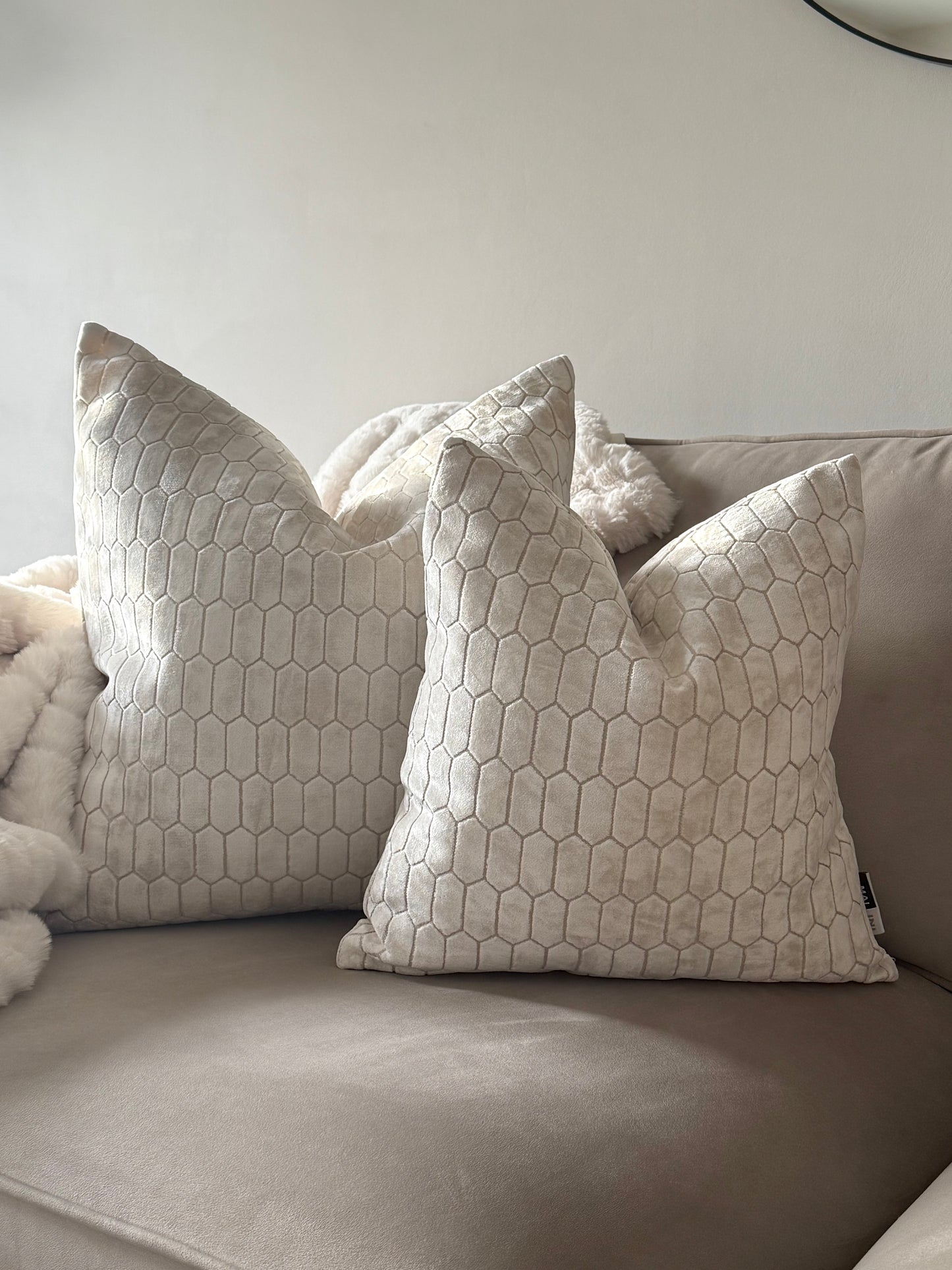 Albie Ivory Large Cushion 22"
