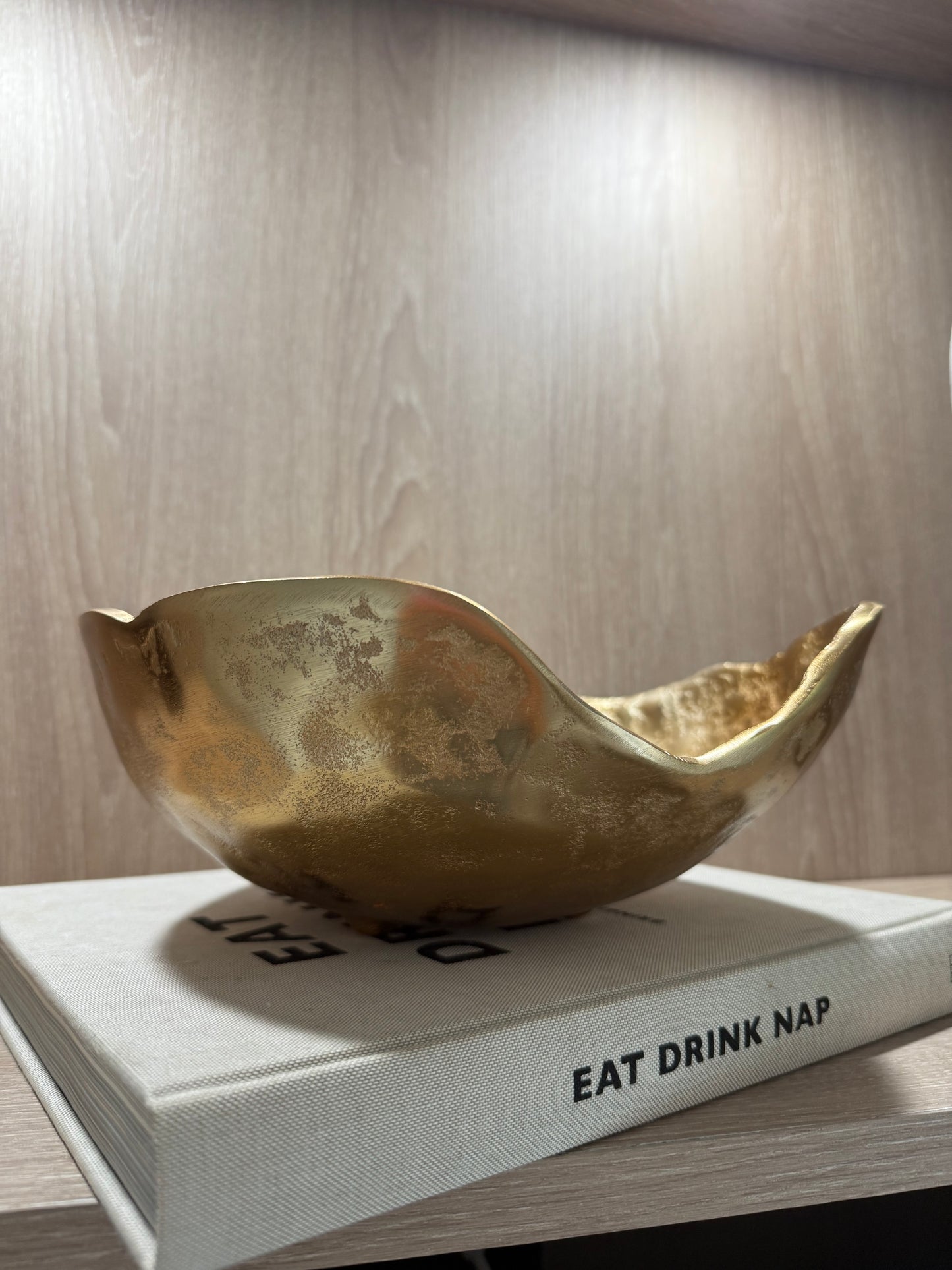 Hazal Gold Hammered Decorative Bowl