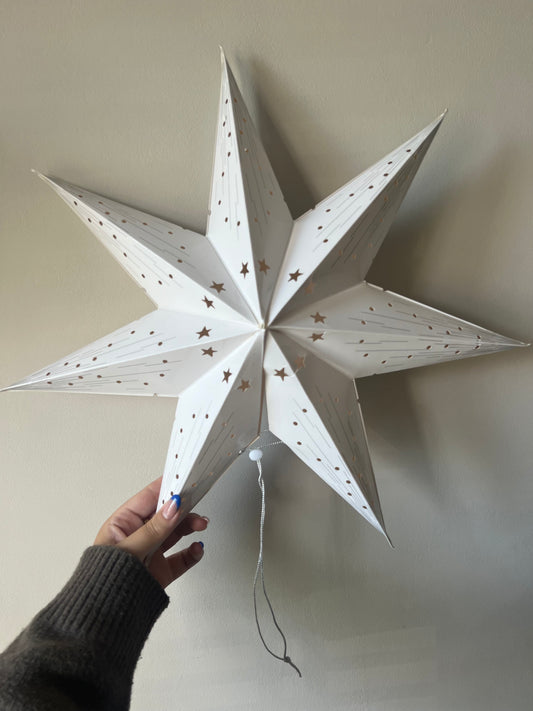 LED Hanging Paper Star Decoration 40cm