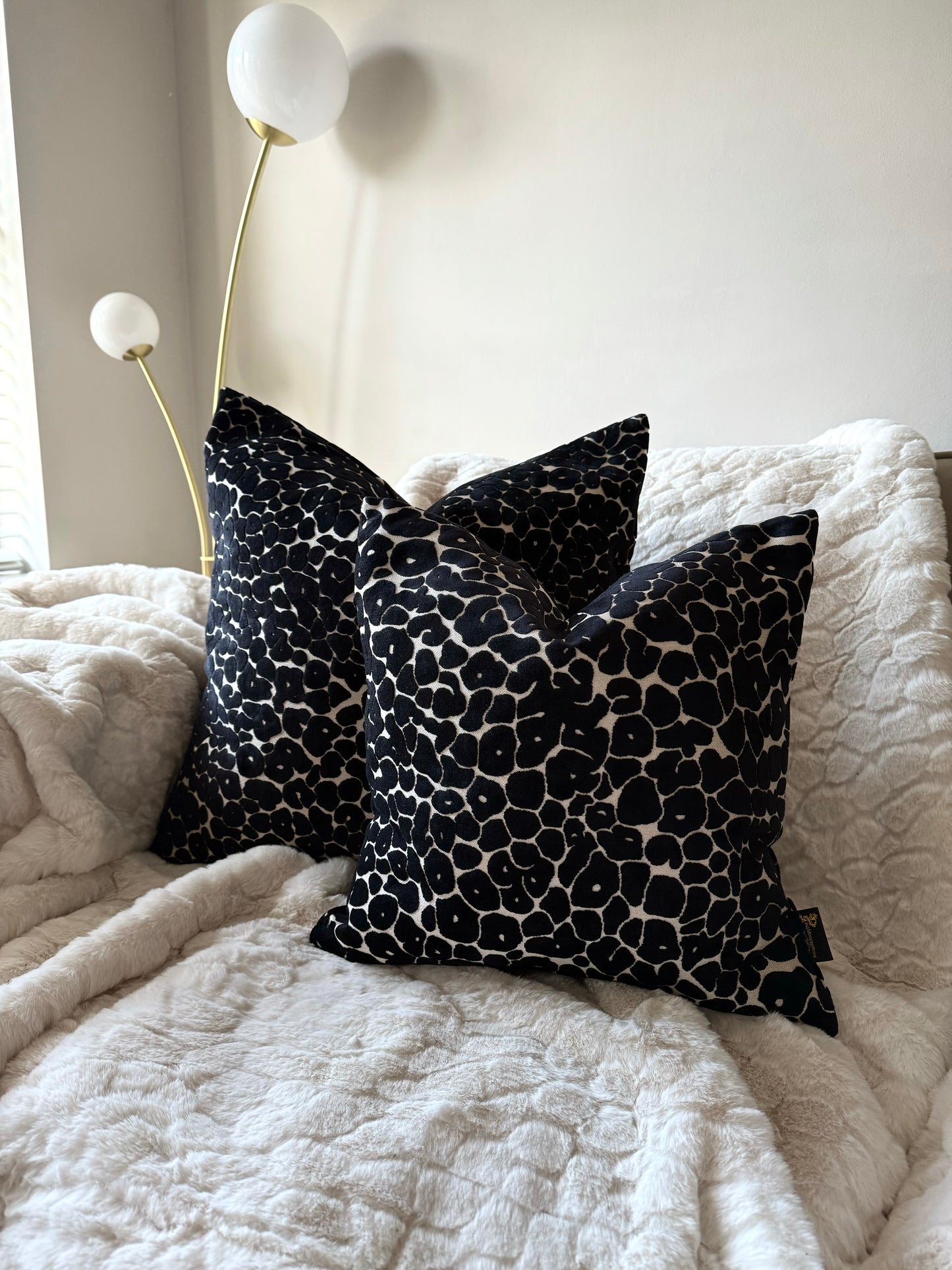 Spot On Black Large Cushion 22”