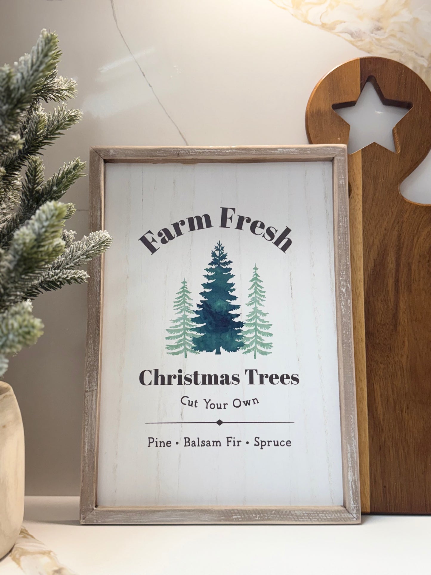 Farm Fresh Christmas Trees Framed Print