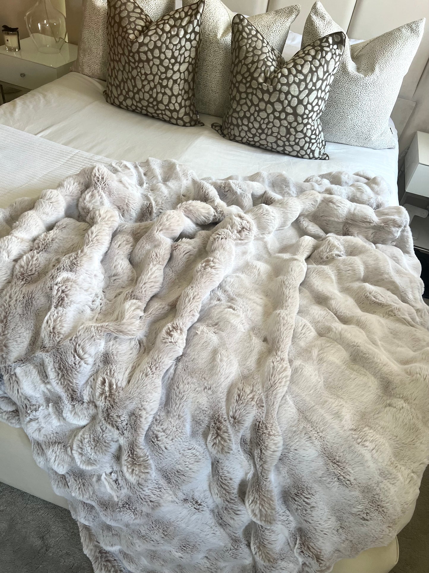 Highgate Luxury Natural Faux Fur Throw