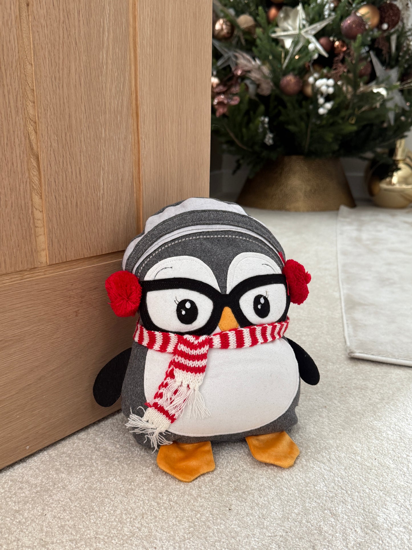 Christmas Chill Penguin Doorstop