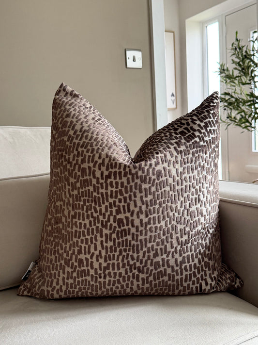 Melody Chocolate Large Cushion 22”