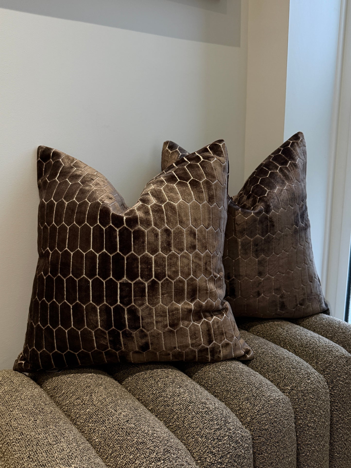 Albie Chocolate Cushion 16"