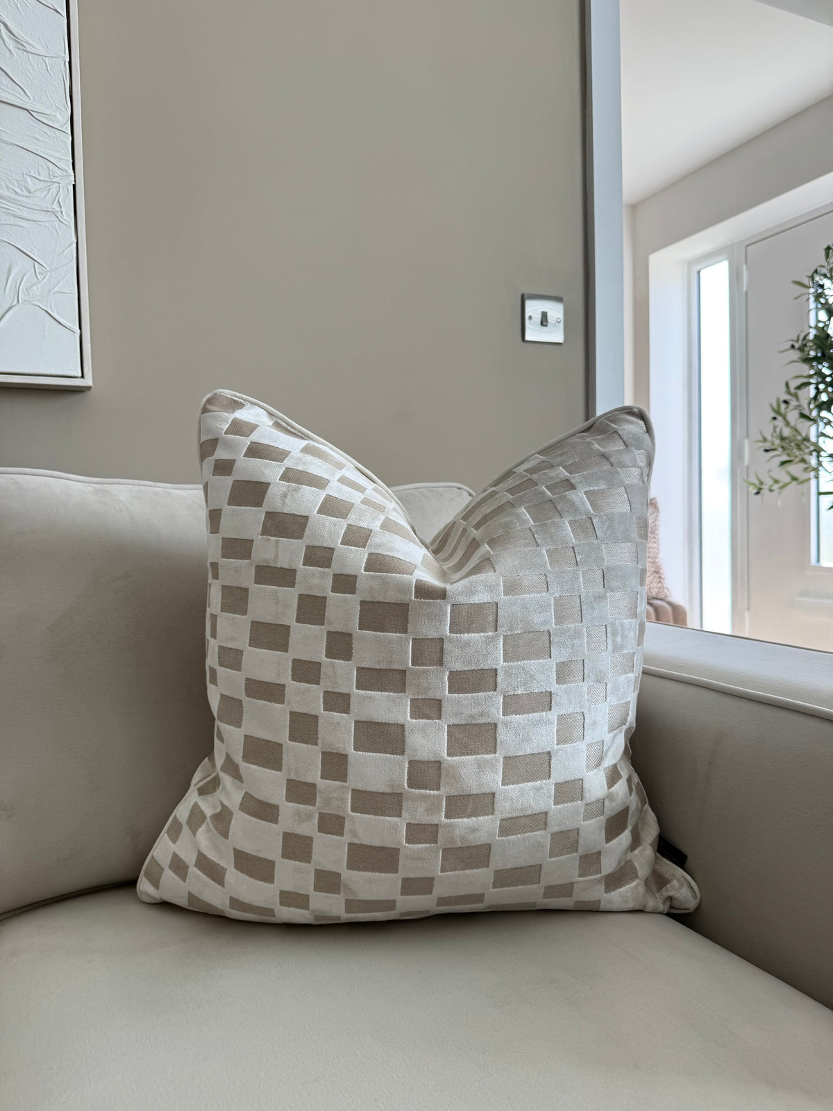 PM Modblock Ivory Large Cushion
