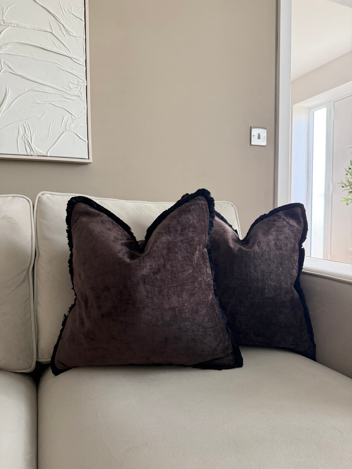 PM Curtain Call Chocolate Brown Cushion