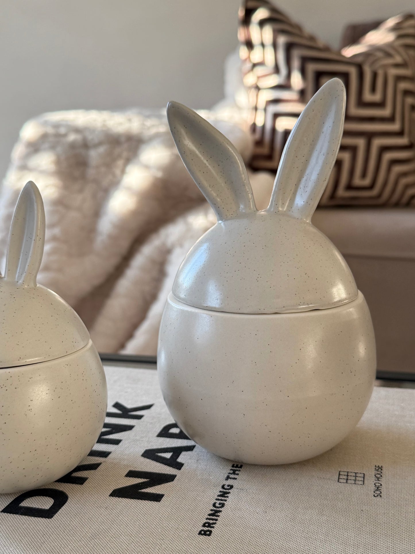 Speckled Bunny Jar 18cm