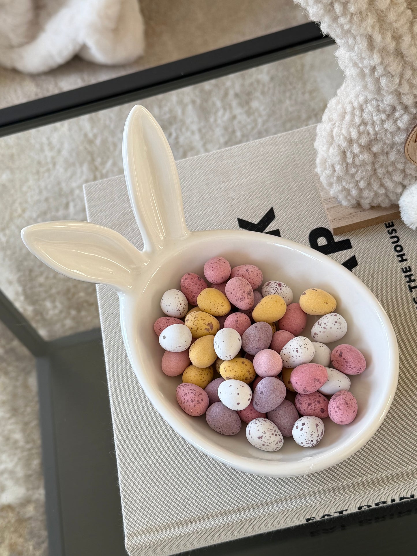White Bunny Dish 18.5cm