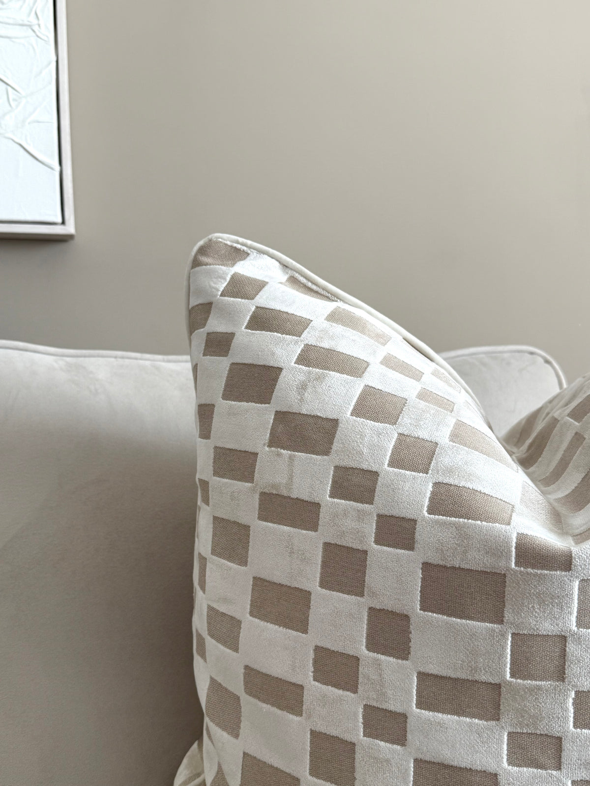 PM Modblock Ivory Large Cushion