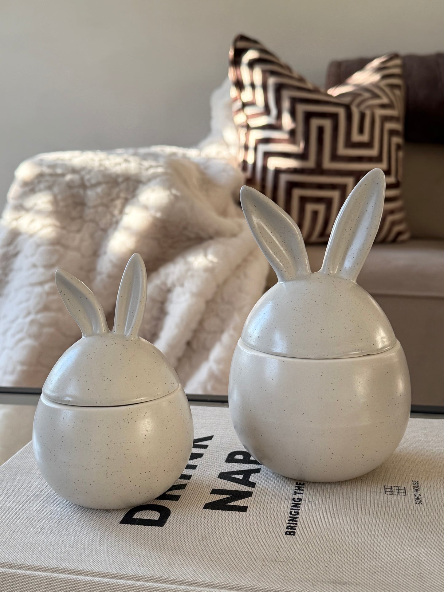 Speckled Bunny Jar 18cm