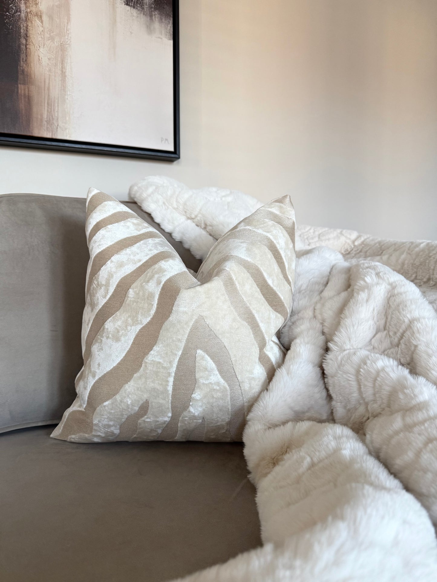 Zebedeedodah Ivory Cushion 16”