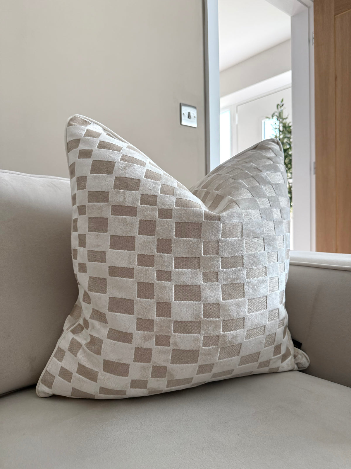 PM Modblock Ivory Large Cushion