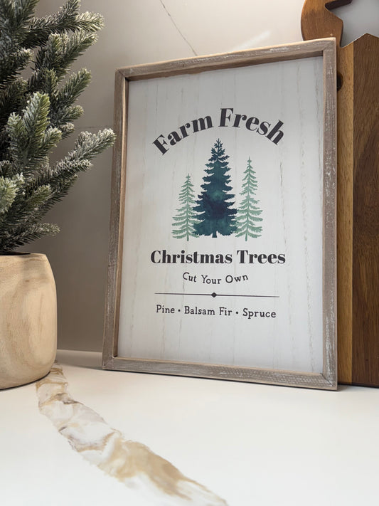 Farm Fresh Christmas Trees Framed Print