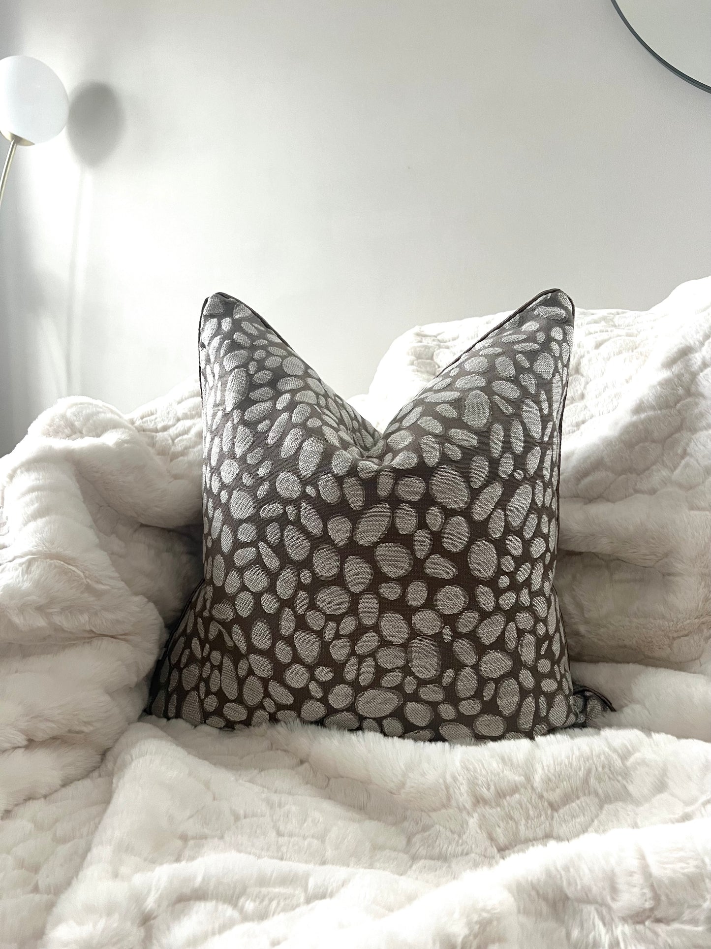 Pebbles Taupe Large Cushion 20”