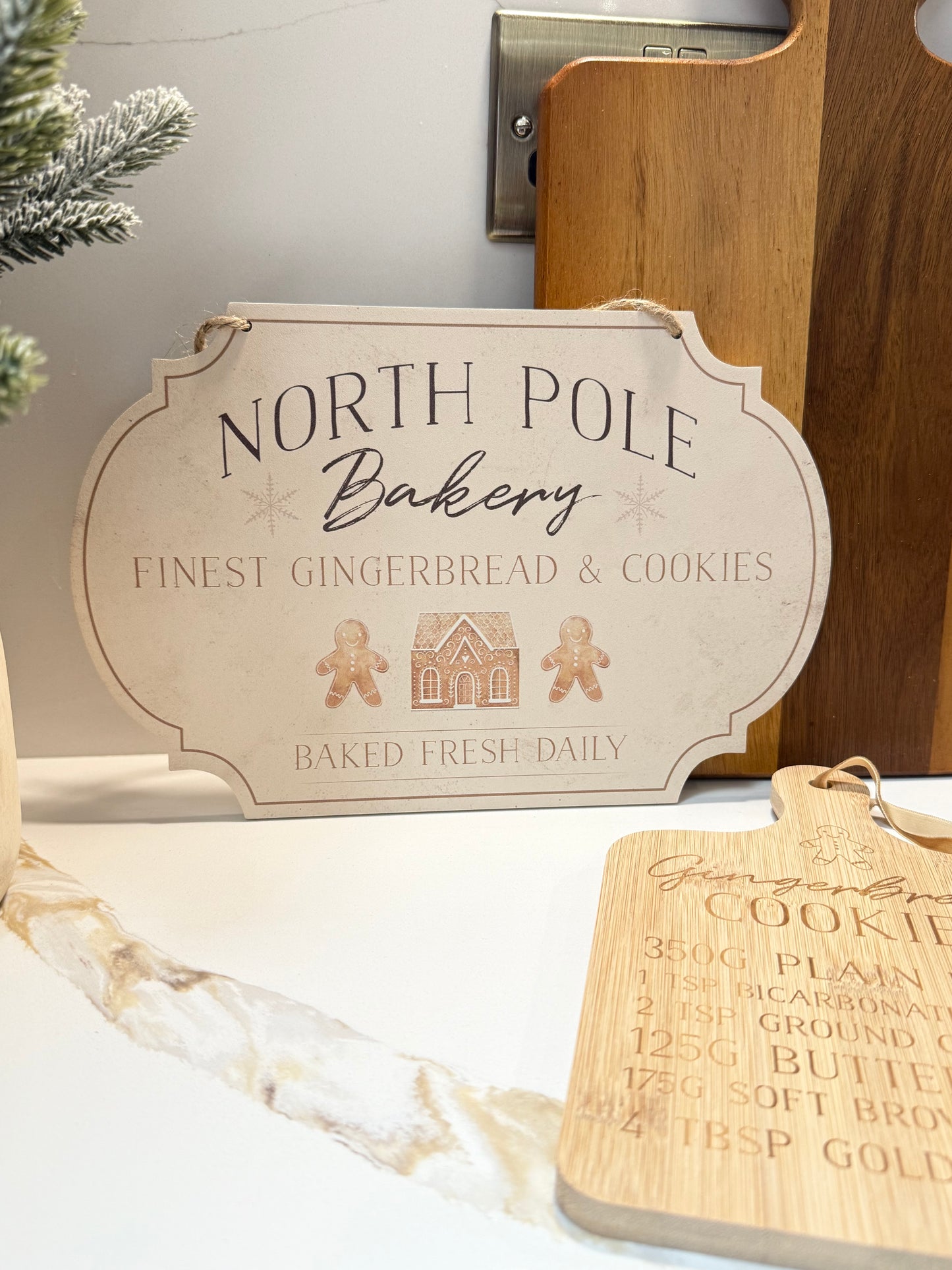 North Pole Bakery Hanging Sign