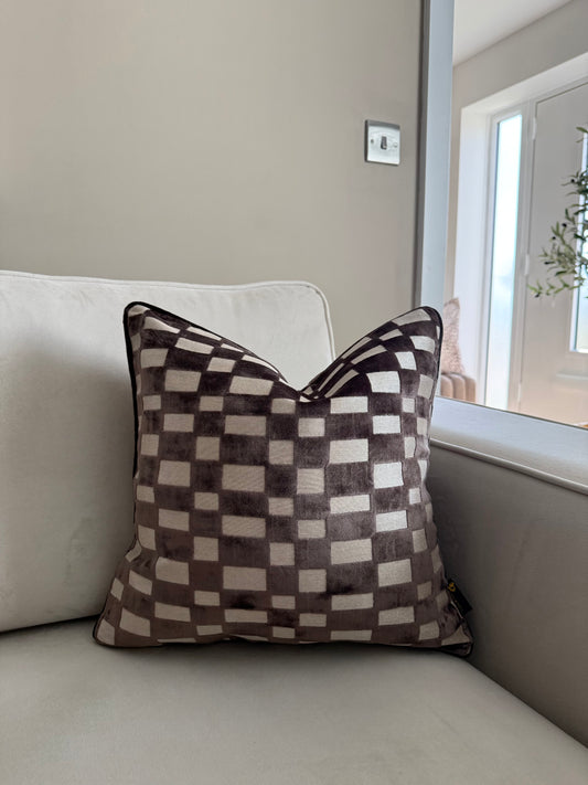 PM Modblock Chocolate Cushion